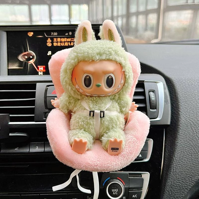 Car seat labubu doll popmartคาร์ซีทจิ๋วจำลองสำหรับใส่น้องตุ๊กตา