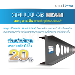โครงหลังคาเหล็กเซลลูล่าบีม (Cellular Beam) แบบสำเร็จรูป เส้นละ 5.5 เมตร สามารถนำไปติดตั้งเองได้ บริการจัดส่งทั่วประเทศ [ติดต่อสอบถามก่อนสั่ง]