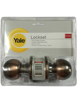 กุญแจลูกบิด/Yale/รมดำ/VCA5127US11AC