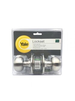 กุญแจลูกบิด/Yale/กลมด้าน/KN-VCA5227-US32D