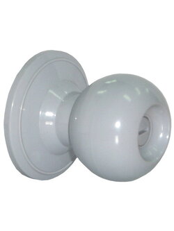 กุญแจลูกบิดห้องน้ำ/Thailock/pvcขาว/9100