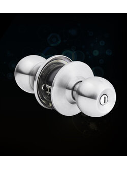 กุญแจลูกบิดห้องน้ำ/Hoy/กลมด้าน/HG445-BK