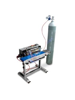 เครื่องซีลสายพานเติมไนโตรเจนและพิมพ์วันที่อัตโนมัติ FRD - 1000 LD แบบขาตั้งล้อเลื่อน