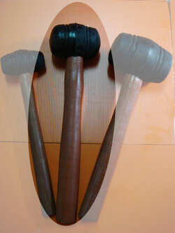 ค้อนยางกลาง/พร้อมด้าม/ศก.6.4มม.