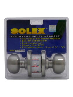 กุญแจลูกบิดห้องน้ำ/Solex/ลูกจัน/9210SS/BK