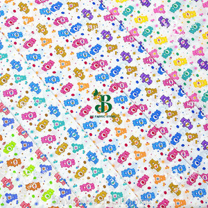 ลายหมีแคร์แบร์ พื้นขาว