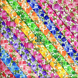 ลายกุหลาบ พื้นขาวออฟไวท์