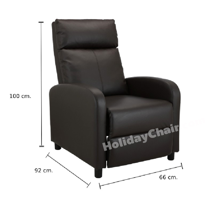 โซฟาหนังเทียม โซฟาหนัง เก้าอี้โซฟา เก้าอี้ปรับระดับ โซฟาเดี่ยว เก้าอี้ปรับเอนนอน เก้าอี้เอนนอน โซฟาพักผ่อน เก้าอี้เอนหลัง HC-052 (สีน้ำตาลเข้ม)