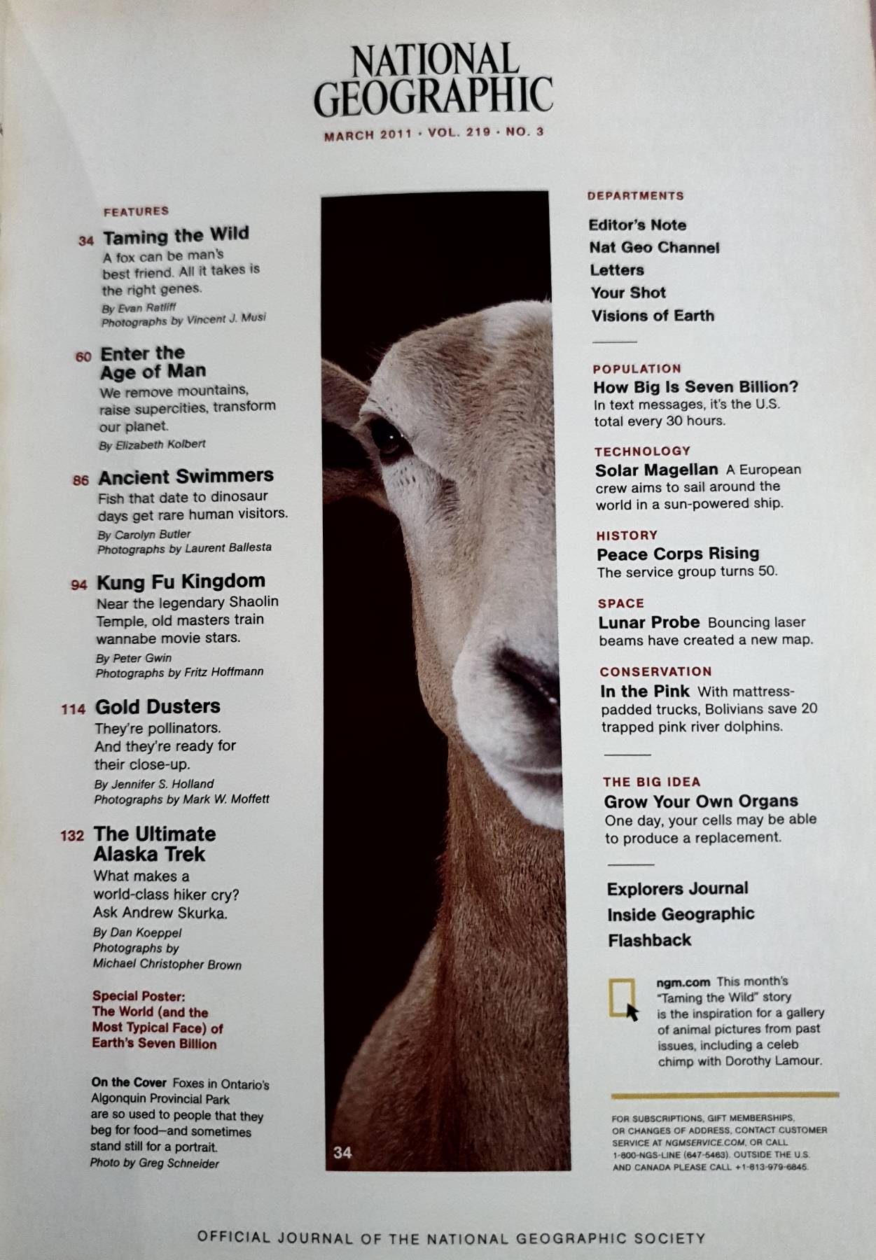 National Geographic Magazine March 2011 - Designing the Perfect Pet