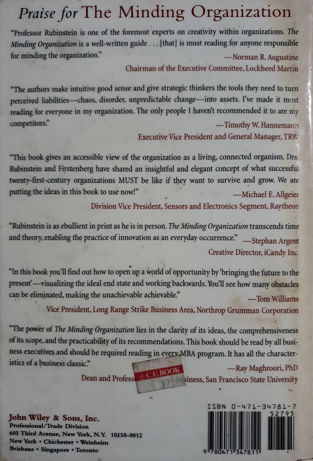 The Minding Organization: Bring The Future To The Present And Turn Creative Ideas Into Business Solutions