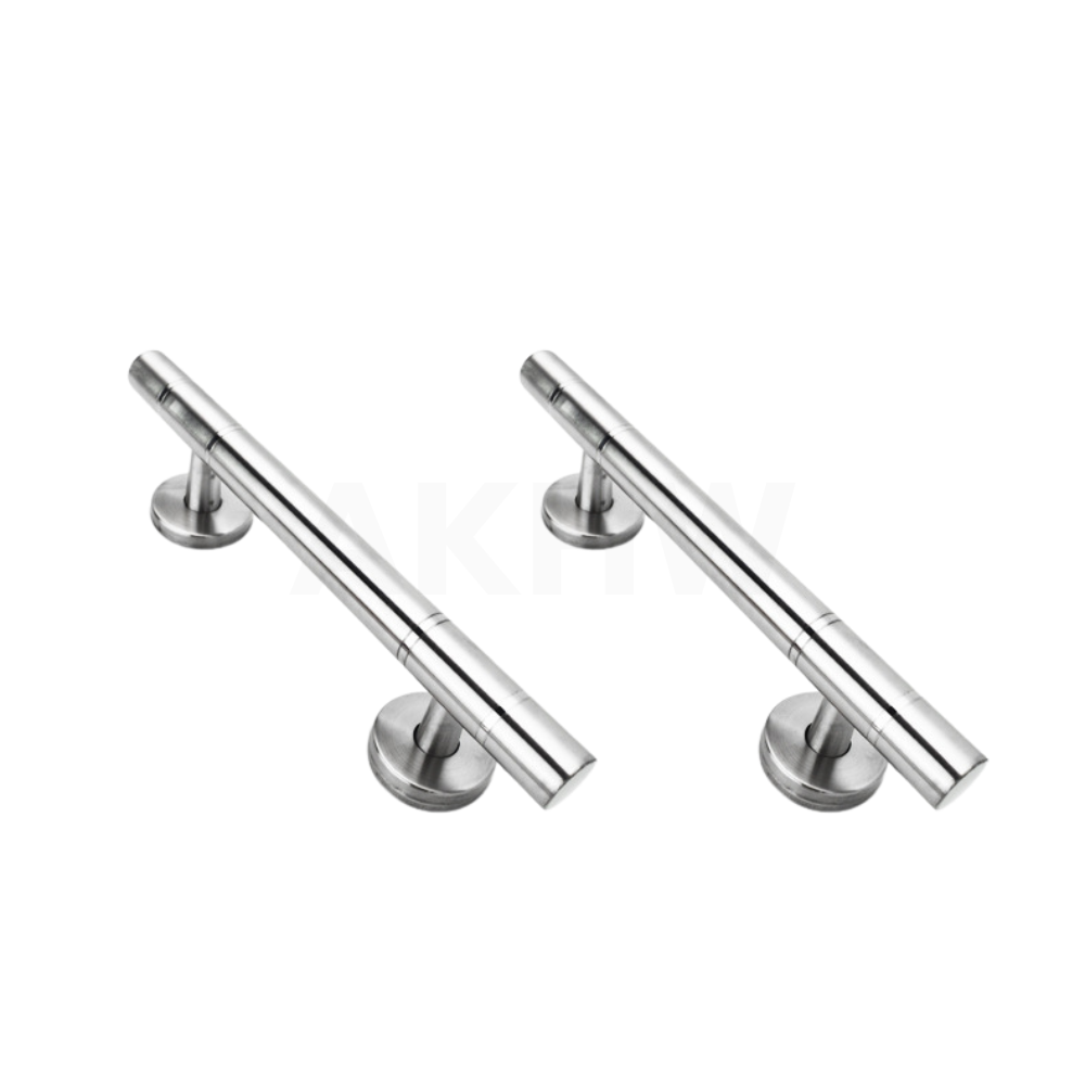 มือจับประตู แบบก้านกลม ยาว 30 cm สแตนเลส KingsMan สำหรับยึดประตูไม้ ประตูเหล็ก [ราคาต่อชิ้น]