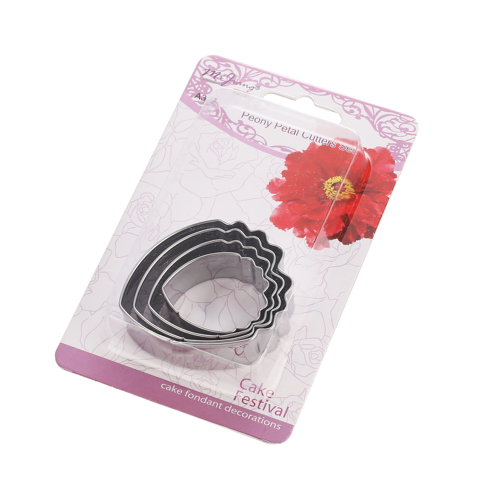 แม่พิมพ์สแตนเลสสำหรับพิมพ์ดอกไม้ชุดดอกโบตั๋นรุ่น A327 ยอดนิยมในหมู่นักประดิษฐ์ดอกไม้จากดินไทย,ดินญี่ปุ่น