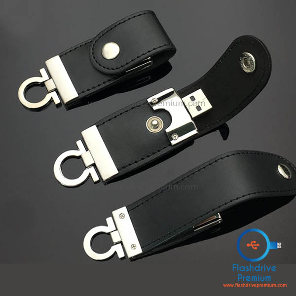 แฟลชไดร์ฟหนัง พวงกุญแจ V.1 (Leather Flash Drive)