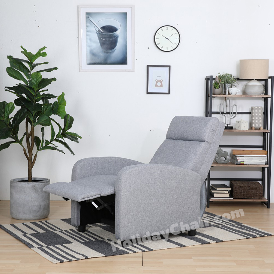 โซฟาผ้า โซฟาปรับนอน เก้าอี้เอนหลัง เก้าอี้โซฟา เก้าอี้ปรับระดับ โซฟาเดี่ยว เก้าอี้ปรับเอนนอน เก้าอี้เอนนอน โซฟาพักผ่อน โซฟานุ่มๆ รุ่น HC-051 (สีเทา)