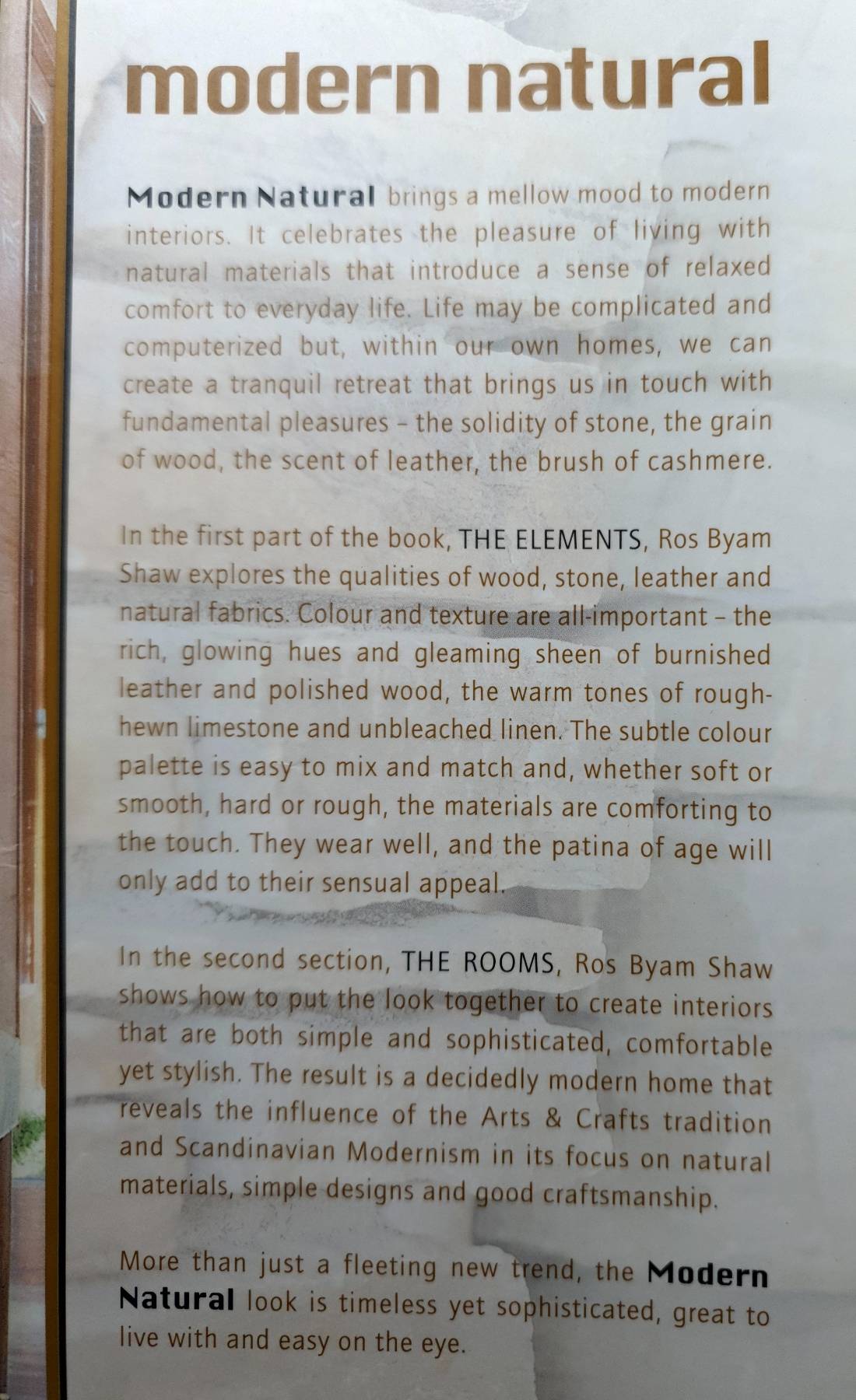 Modern Natural (Hardcover) : Creating Sophisticated Interiors with Wood, Leather and Stone