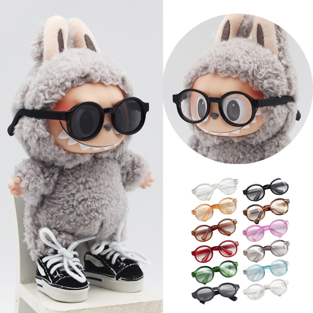 แว่นตาตุ๊กตา 15-20 ซม. แว่นตา Harley Labubu bjd 6 จุด แว่นตาตุ๊กตา 9 ซม