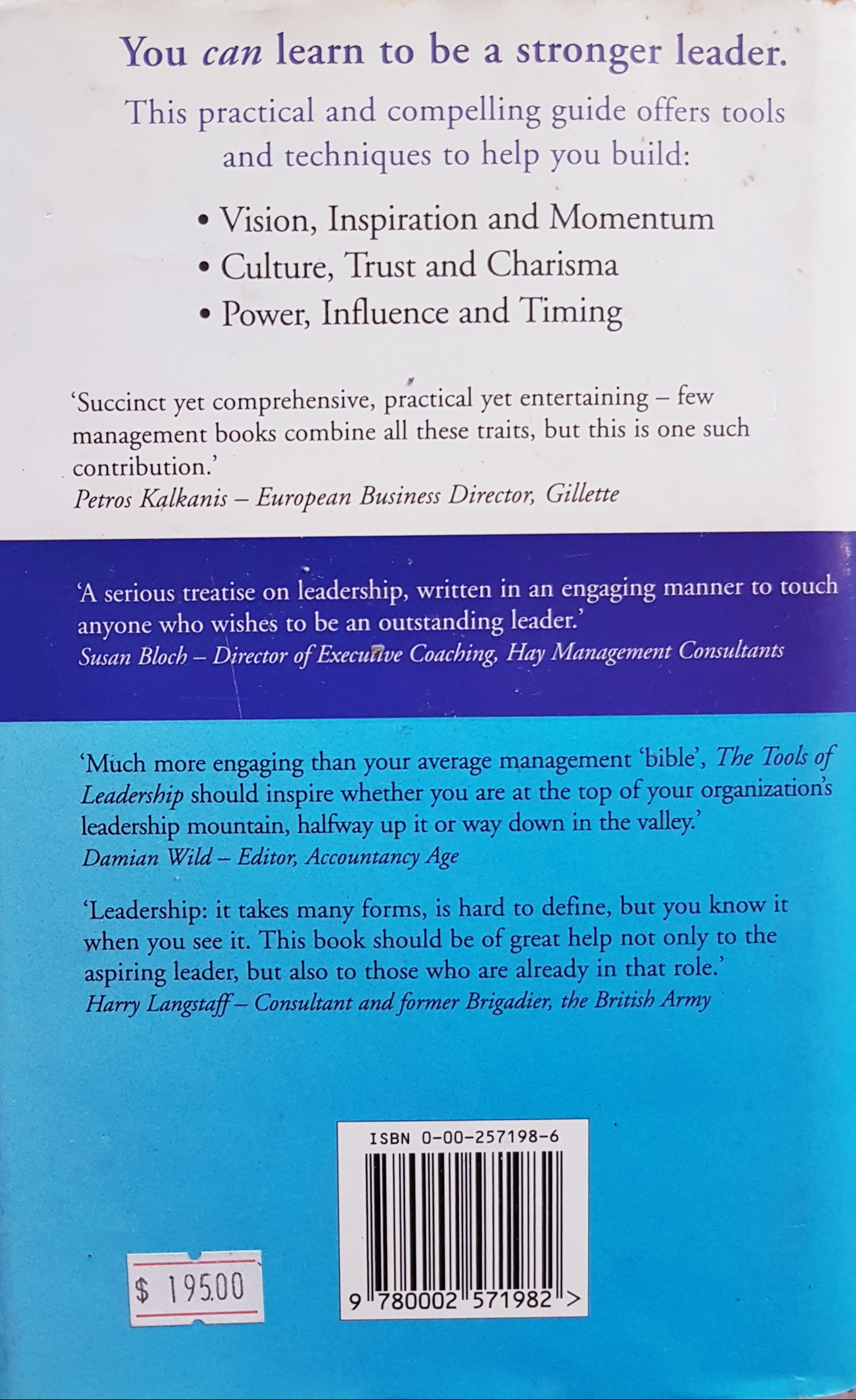 The Tools of Leadership.. Max Landsberg..Vision Inspiration Momentum