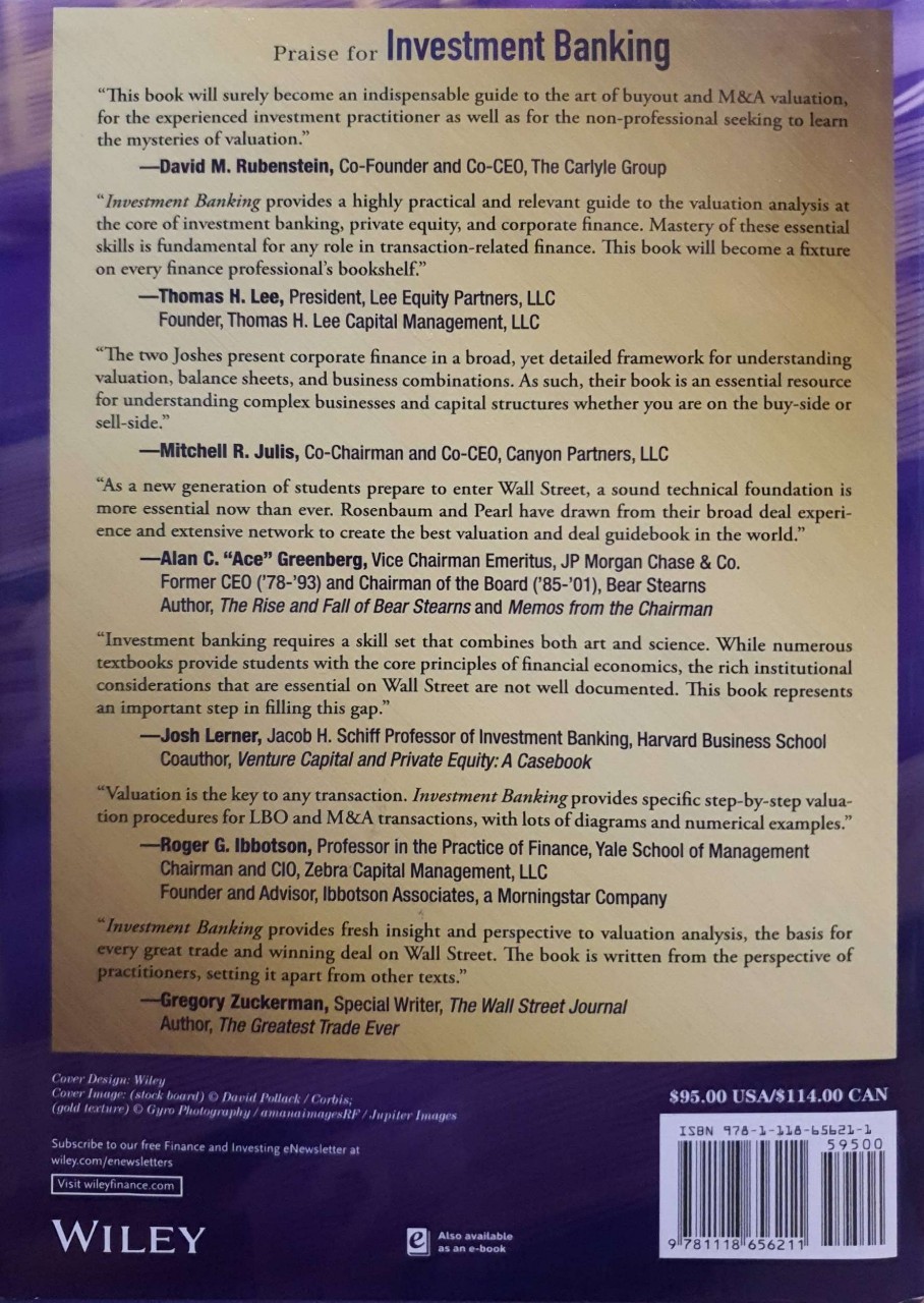 INVESTMENT BANKING : Joshua Rosenbaum , Joshua Pearl