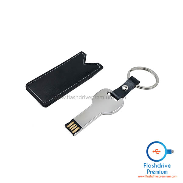 แฟลชไดร์ฟกุญแจและซองหนัง (Key Ring Leather Flash Drive)