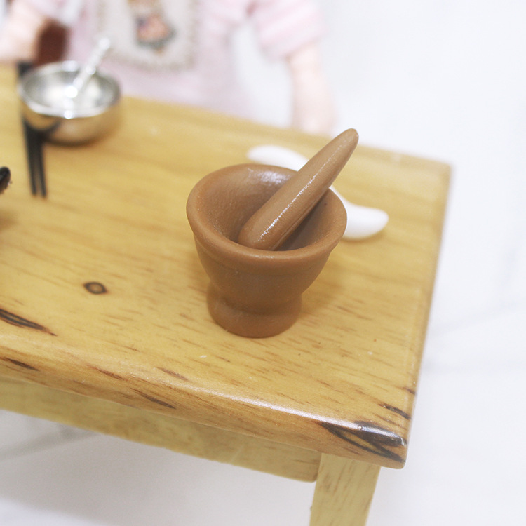 ครกจิ๋วสะสมสำหรับตกตแต่งร้านส้มตำจิ๋วอาหารจำลอง52DOLLHOUSE ตุ๊กตาอุปกรณ์เสริมรุ่นจิ๋วของเล่นสร้างสรรค์ ob11 micro ฉากยิงยอดเยี่ยมถัง