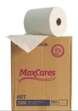 กระดาษเช็ดมือ HRT MAXCARE 1 ชั้น 200 เมตร ( 8 ม้วน )