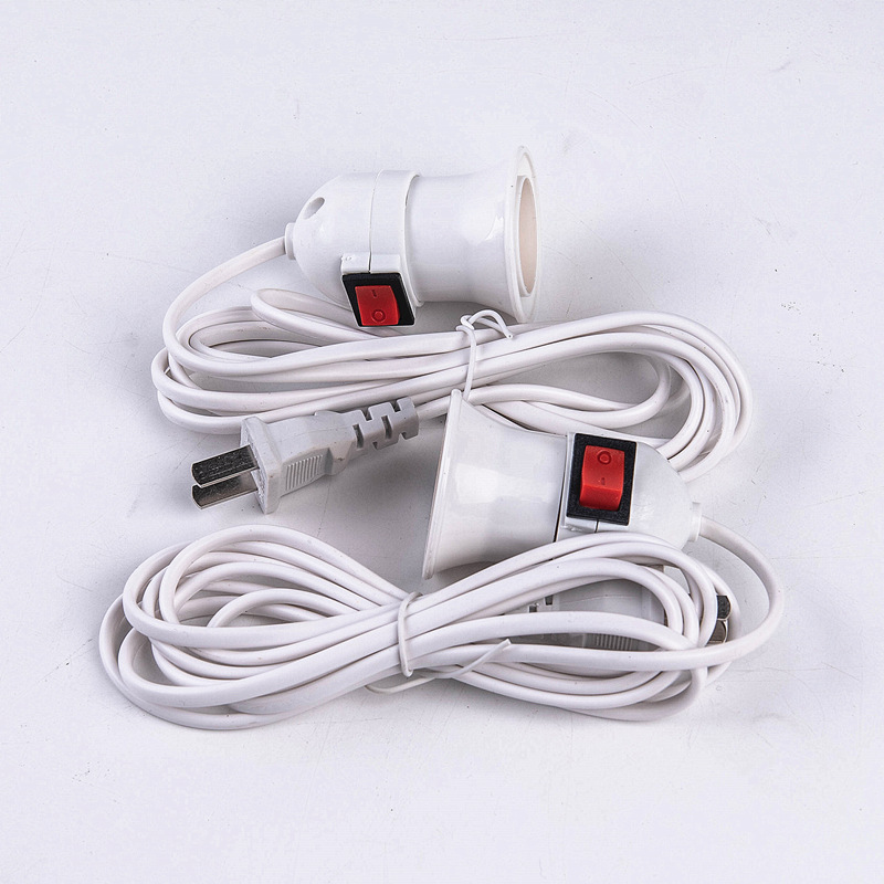 ชุดสายไฟพร้อมขั้วไฟเกลียว E27 มีสวิทช์ปิดเปิด ความยาว 5 เมตร [ขายส่ง ราคาถูก]