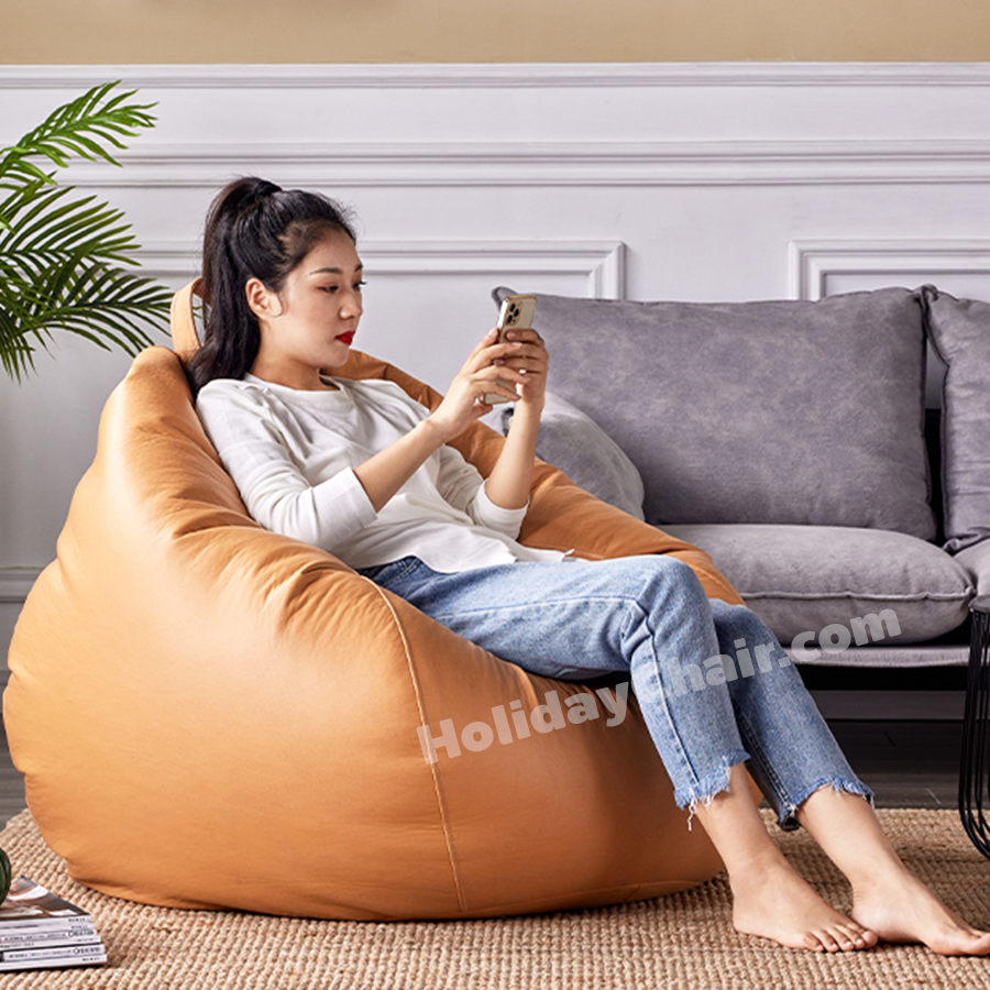 เบาะนั่งเม็ดโฟม หนังpu กันน้ำ ใช้ในกลางแจ้งได้ บีนแบ็ก เก้าอี้เม็ดโฟม bean bag บีนแบค เบาะเม็ดโฟม เก้าอี้นั่งเล่น HC-058