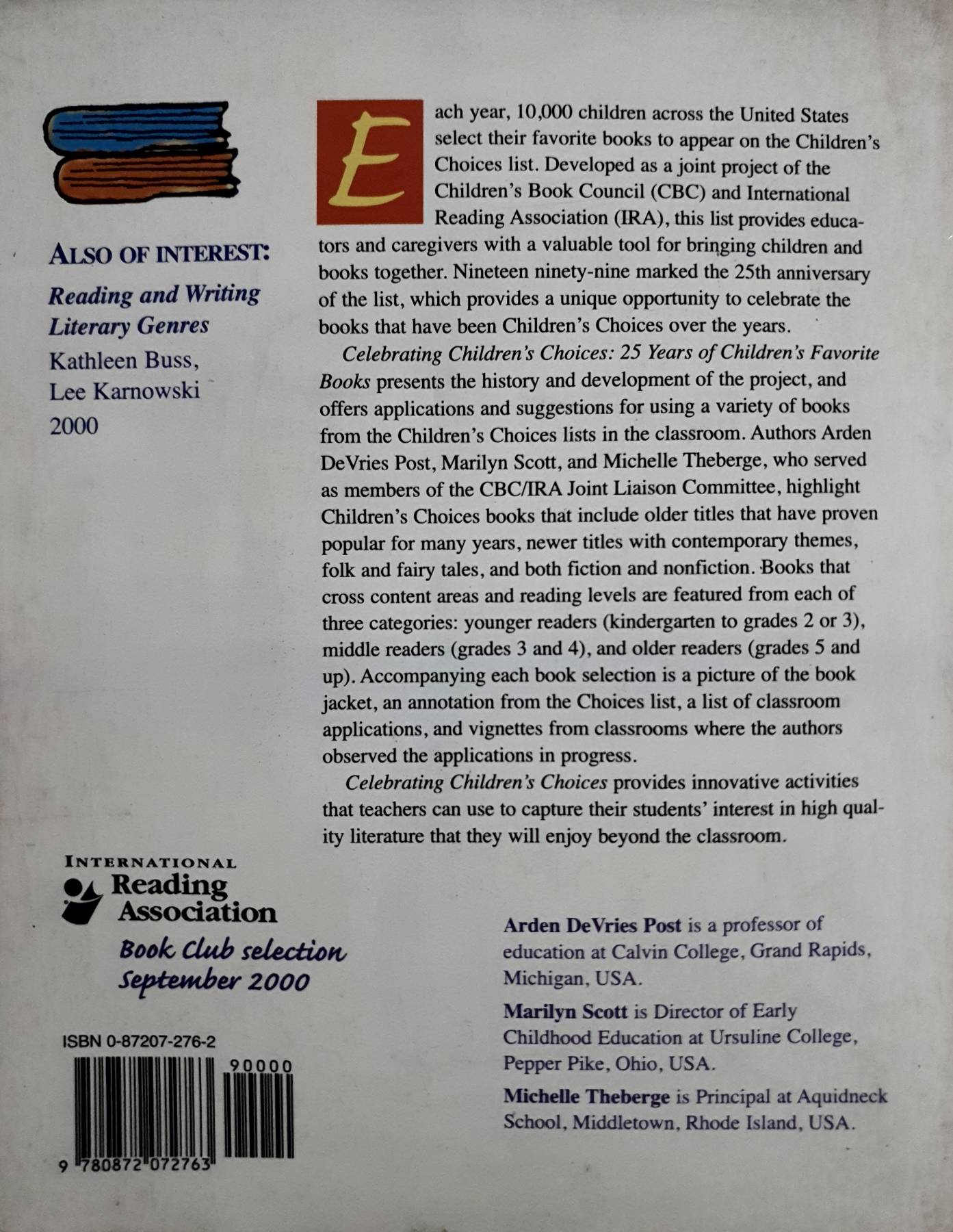 Celebrating Children's Choices: 25 Years of Children's Favorite Books (Paperback)