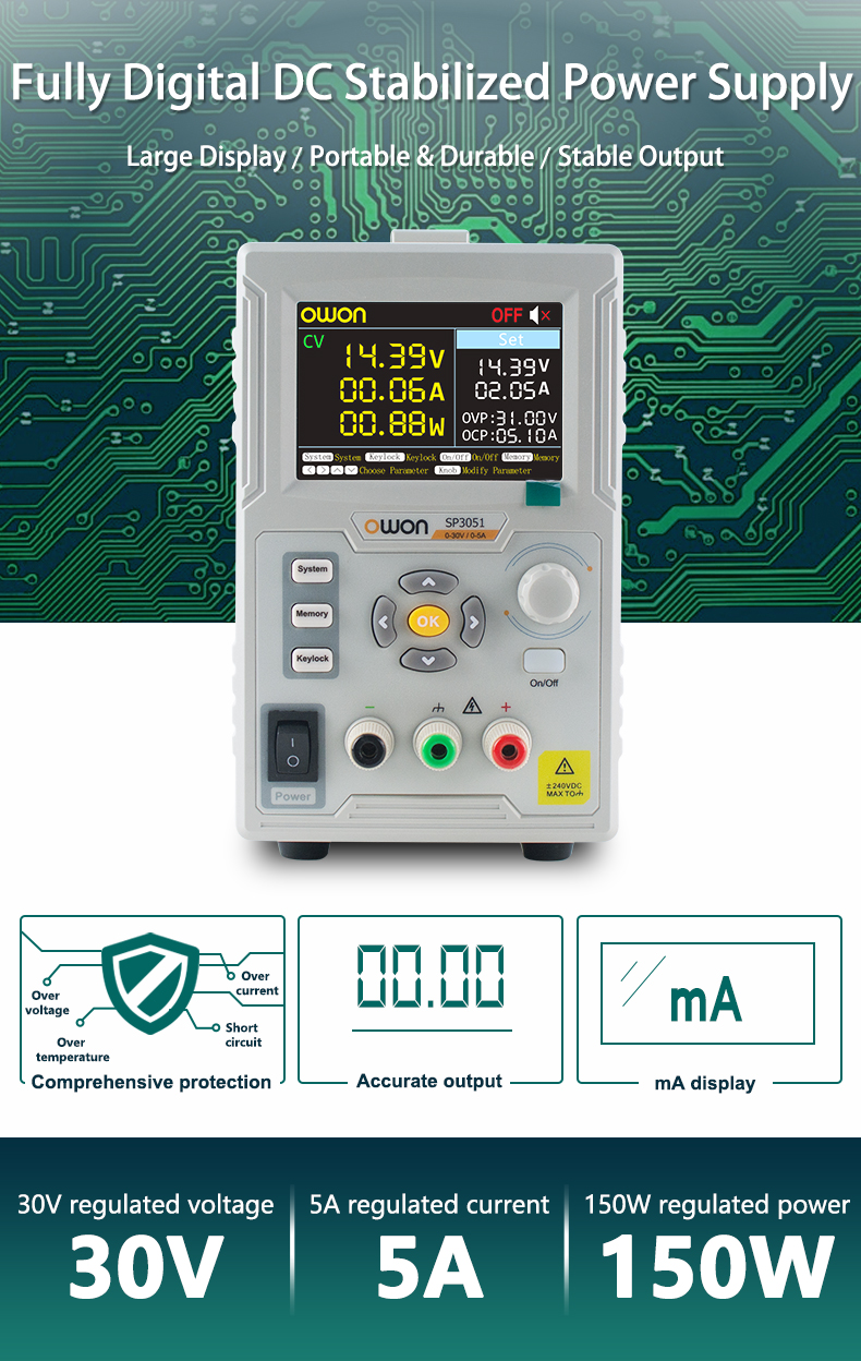 OWON SP3051 1 CH DC Power Supply