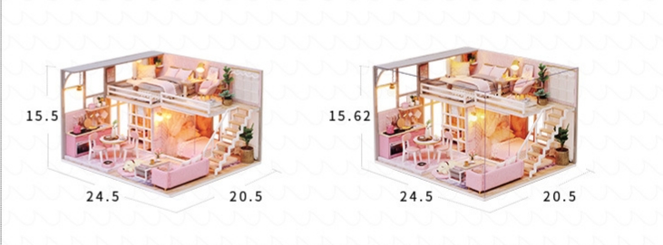 โมเดลจำลองบ้านจิ๋ว girlish dream สไตล์สาวหวานสำหรับนักประดิษฐ์และนักสะสมโมเดลโดยเฉพาะ