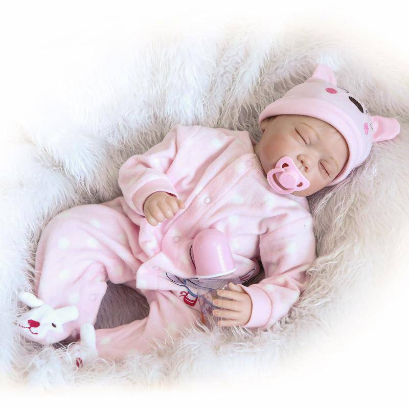 ตุ๊กตาเด็กทารกจำลองเสมือนจริงน้อง pink rabbit white dot งานแท้เสมือนทารกจริงREBORN DOLL NPK BRAND