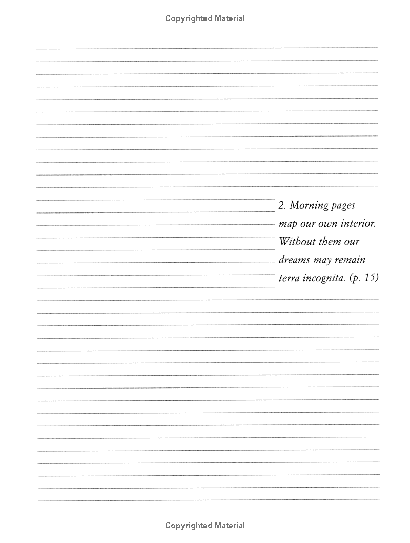 The Artist's Way Morning Pages Journal : A Companion Volume to the Artist's Way by Julia Cameron (1997, Paperback)