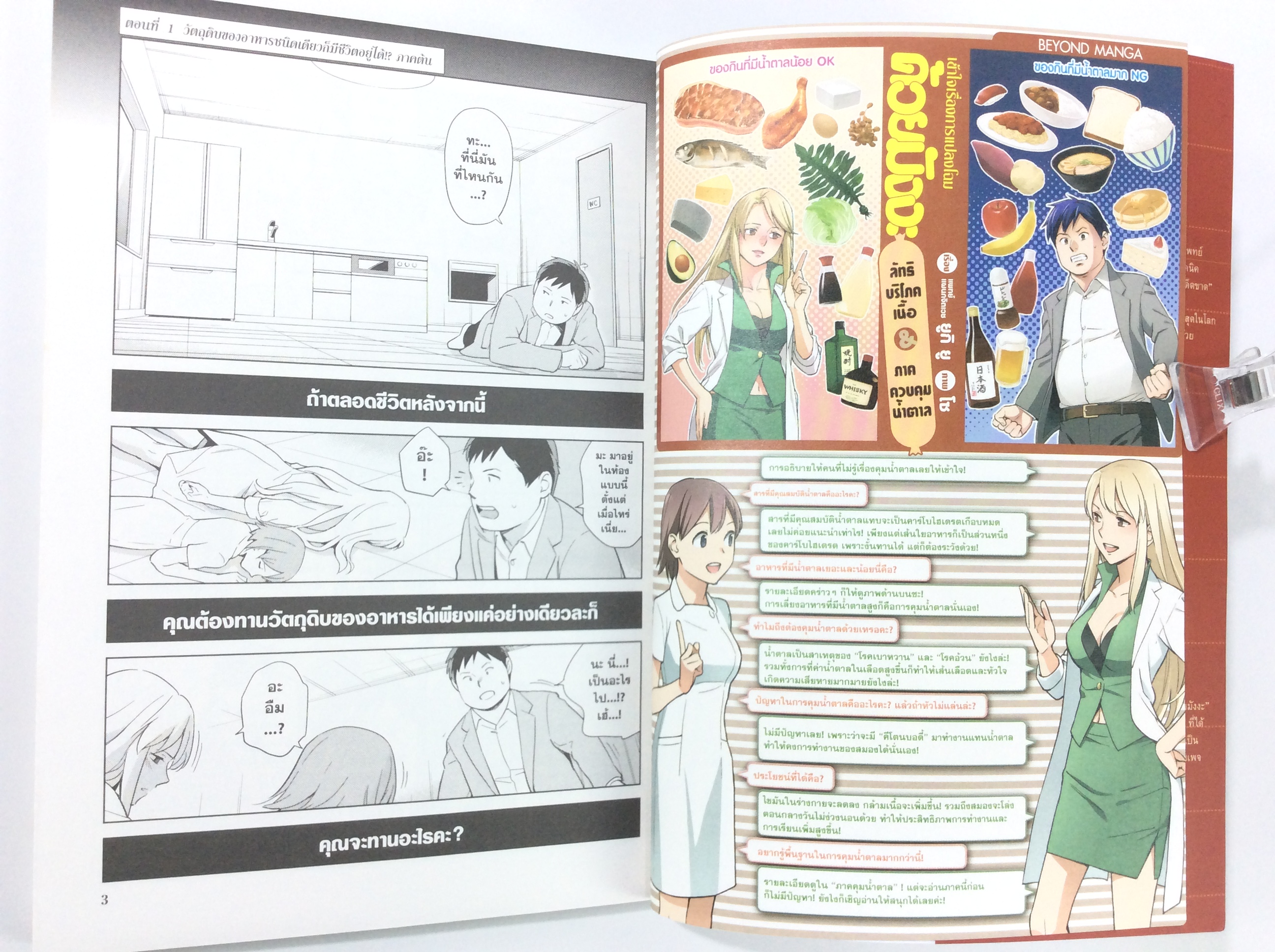 เข้าใจเรื่องการแปลงโฉมด้วยมังงะ ภาคควบคุมน้ำตาล & ลัทธิบริโภคเนี้อ การ์ตูน มังงะ