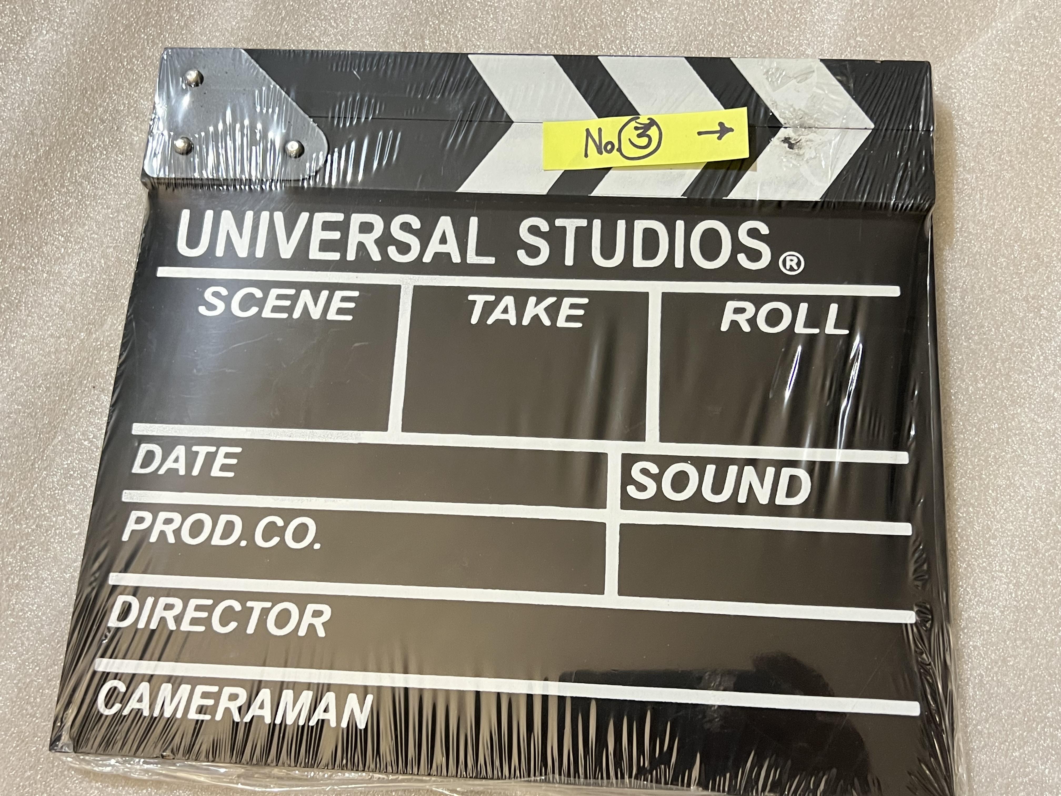 สเลท ฟิล์ม slate film (Clapboard) สีดำ ขนาด 27x30 cm. ***เป็นสินค้ามีตำหนิ***