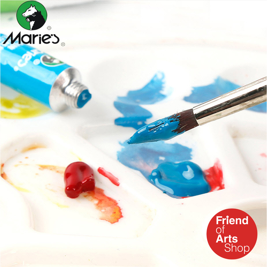 สี Marie's Gouache หลอดอลูมิเนียม 12ML/หลอด กล่องละ 18สี