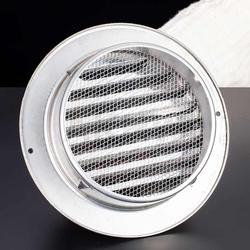 ตะแกรงระบายอากาศกลม/ฝาครอบท่ออากาศ KingsMan แบบมีหมวกกันฝน SUS304 ทนทาน ไม่เป็นสนิม [ขายปลีก/ส่ง]