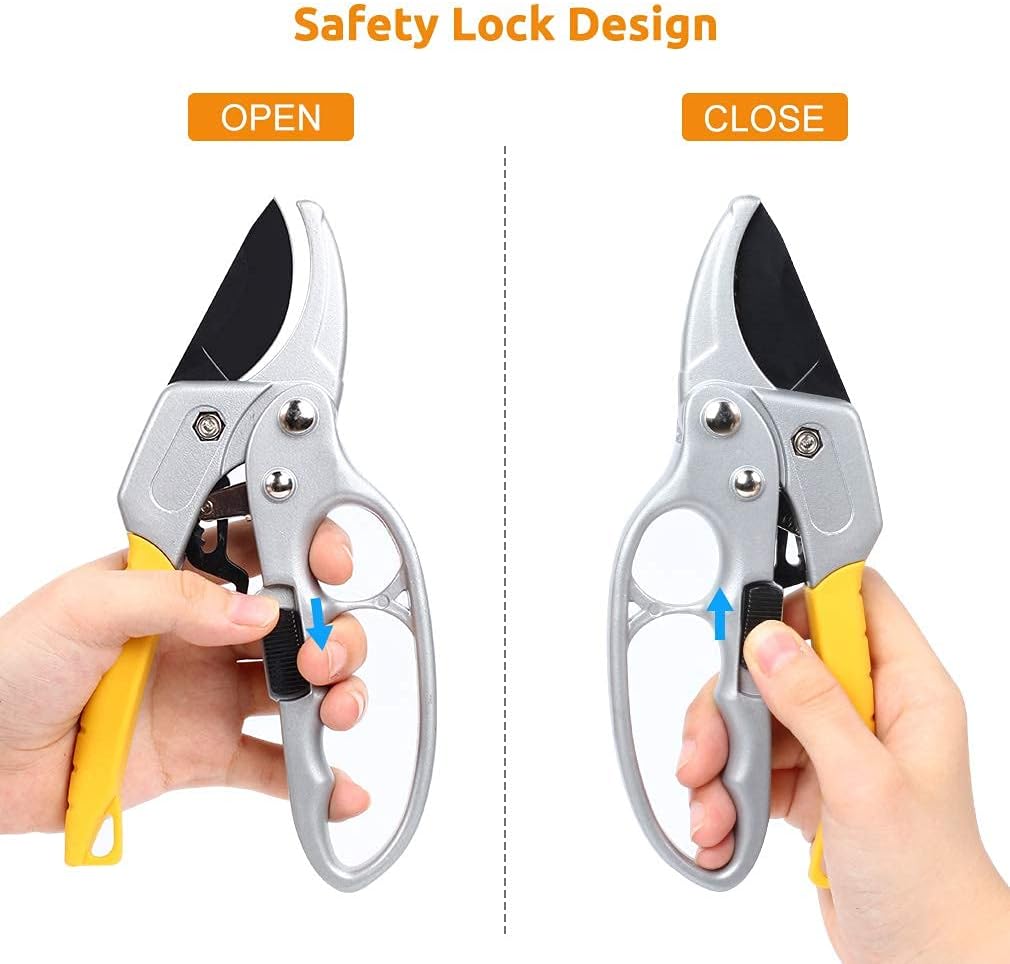 กรรไกรตัดกิ่งไม้มืออาชีพ SK-5 คมทน ล็อคปลอดภัย สำหรับสวนและพืช"