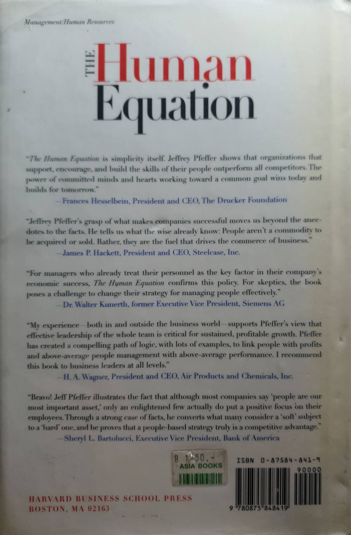Human equation : building profits by putting people first
