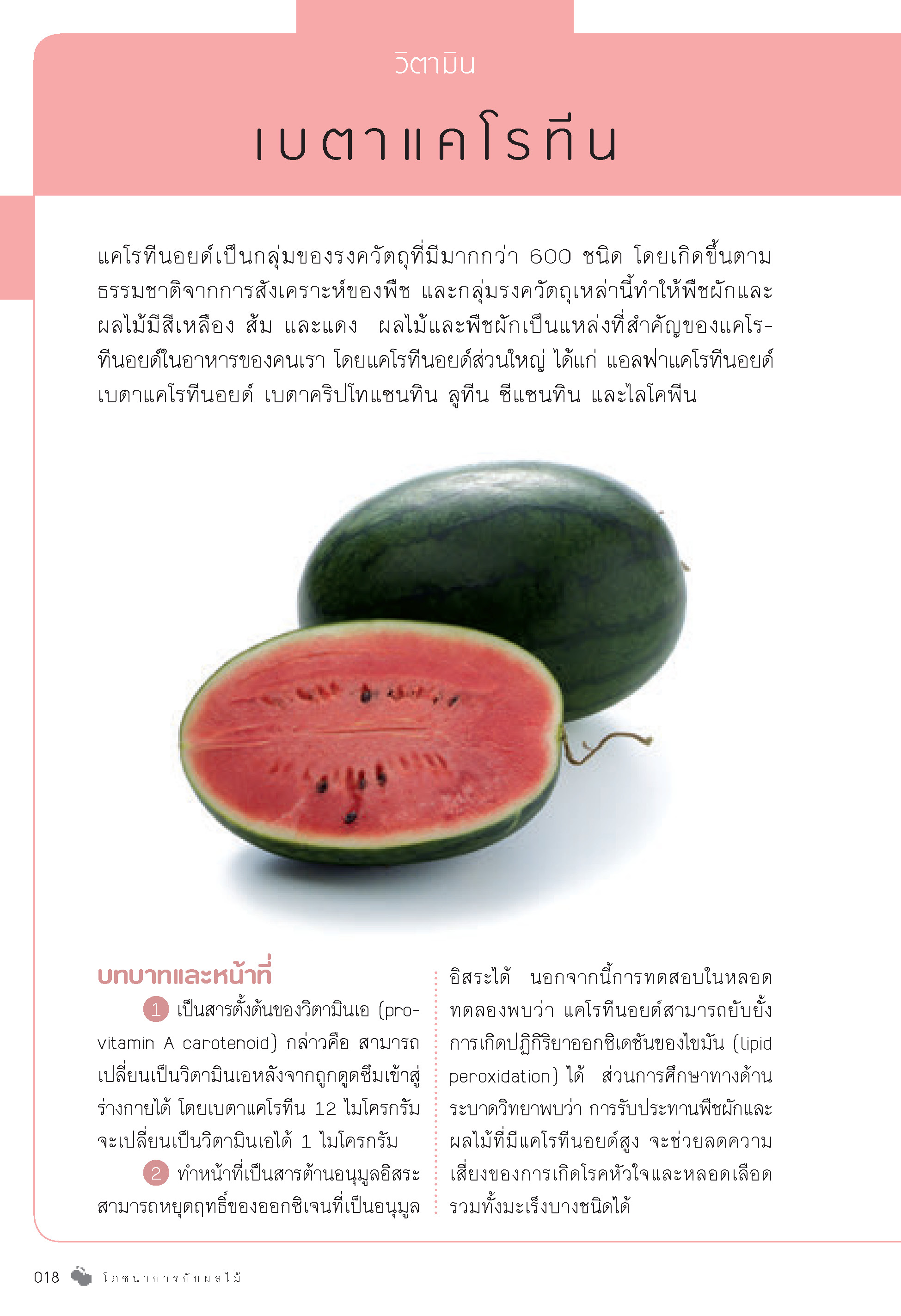 โภชนาการกับผลไม้ (ฉบับปรับปรุง)