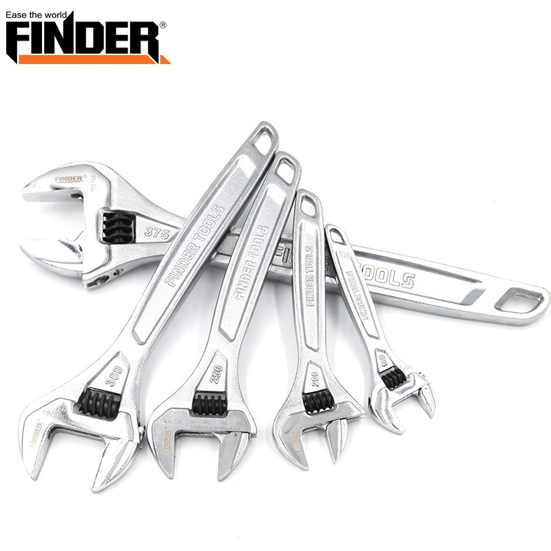 ประแจเลื่อน Finder เหล็กคุณภาพสูง ทนทานไม่บิ่นเสียหายง่าย ด้ามจับยาวช่วยให้จับได้ถนัดแน่น [ขายปลีก/ส่ง]