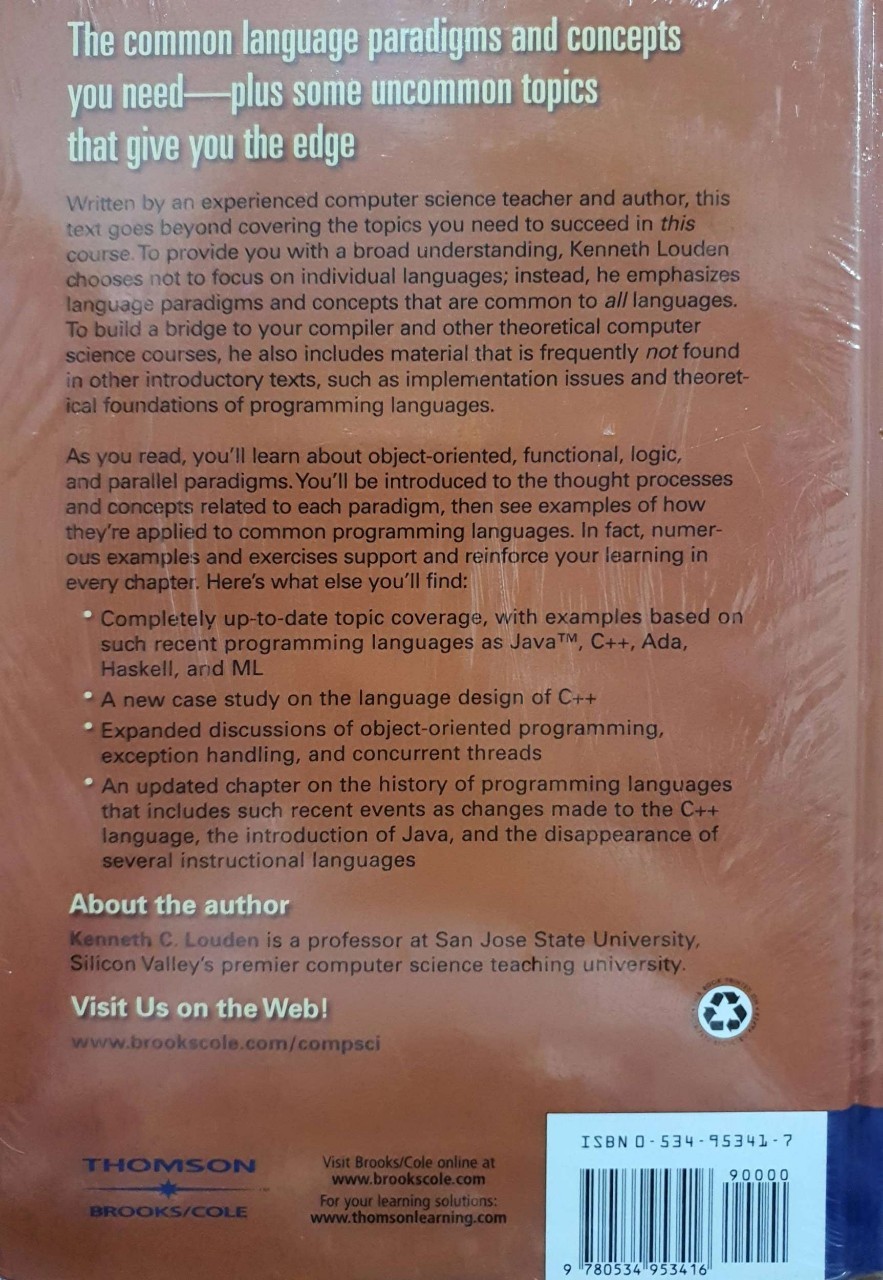 PROGRAMING LANGUAGES PRINCIPAL AND PRACTICE : KENNETH C.LOUDER