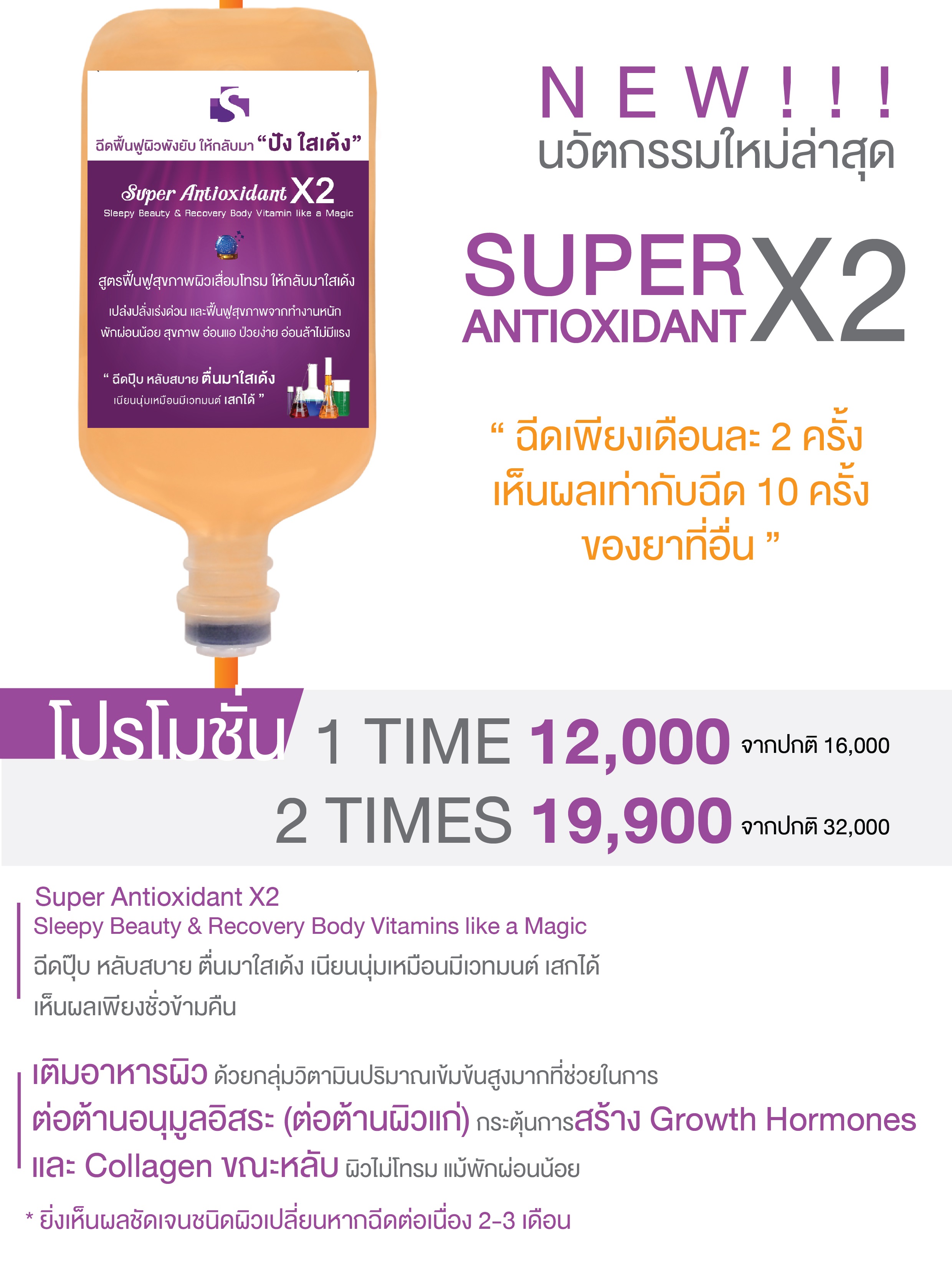 [E-Voucher] วิตามินฟื้นฟู ผิวปัง ใสเด้ง - Vitamin Super Antioxidant