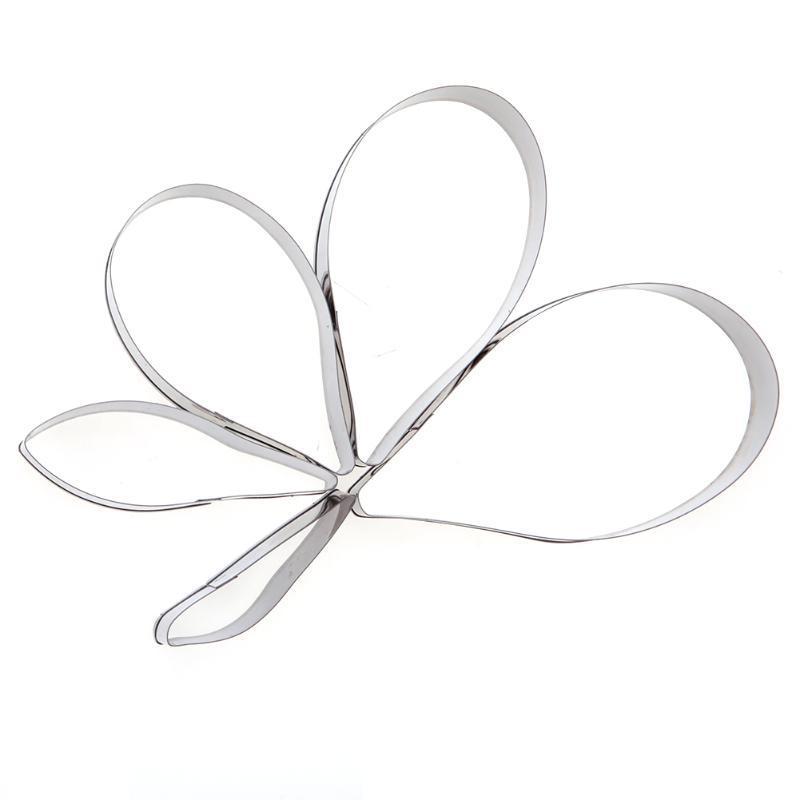 ดอก "Canna" หรือที่รู้จักกันทั่วไปว่า ดอกพุทธรักษาFondantเครื่องมือสแตนเลสอังกฤษน้ำตาลดอกไม้ตัดแม่พิมพ์Canna สีเหลืองA341