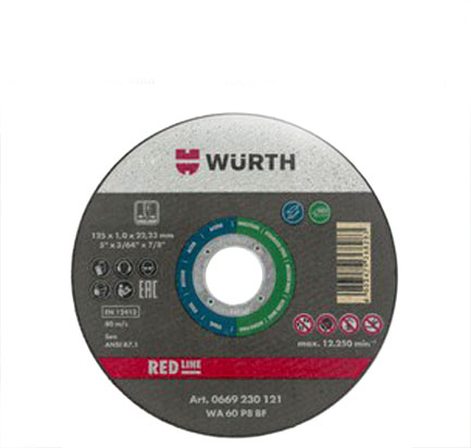 ใบตัดบาง 4 (WURTH) 100x1x16