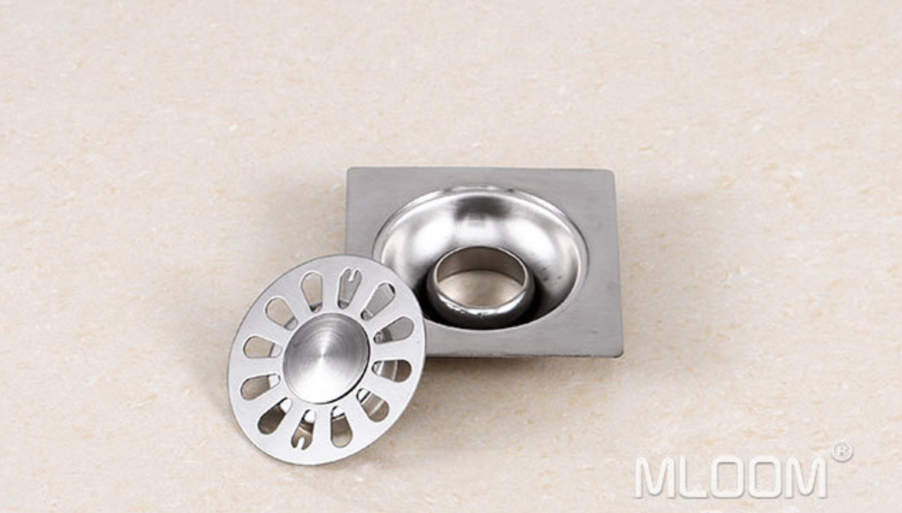 ตะแกรงท่อน้ำทิ้งสแตนเลส 201 ยี่ห้อ MLOOM ขายปลีกส่ง ราคาถูก