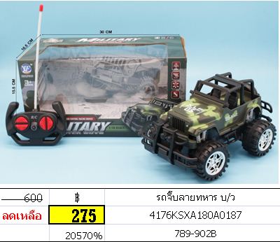รถจิ๊บลายทหาร บังคับวิทยุ
