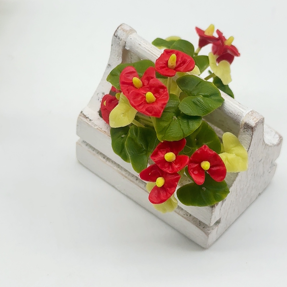 5 ช่อ ดอกหน้าวัวจิ๋ว ไม้ใบจิ๋ว ดอกไม้จิ๋ว งานดินปั้น