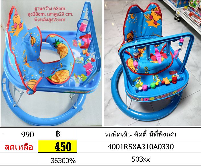 รถหัดเดิน คิดตี้ มีที่พิงเสา