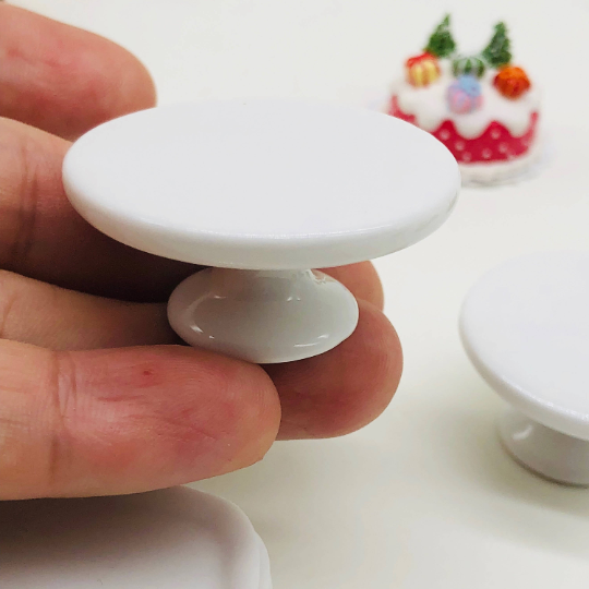 2 pieces Miniature Cake Stand ,Miniature Showcase size 3.7 cm