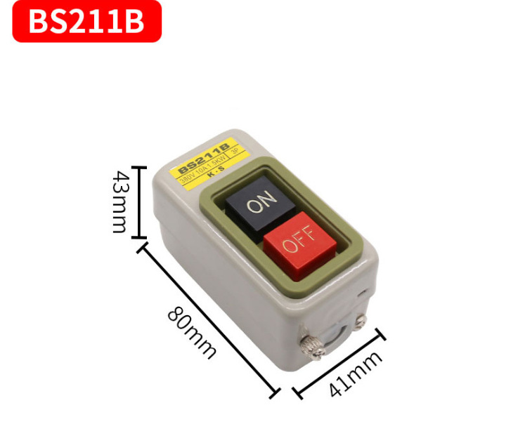 สวิทช์กดจม ON-OFF (กล่องเหล็ก) 220V-380V 3P ใช้กับเครื่องจักร มอเตอร์ [ขายส่ง]